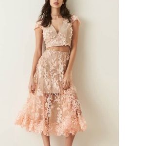 New Dress the population 3D lace two piece dress